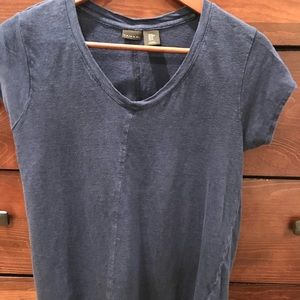 Navy blue linen t-shirt
